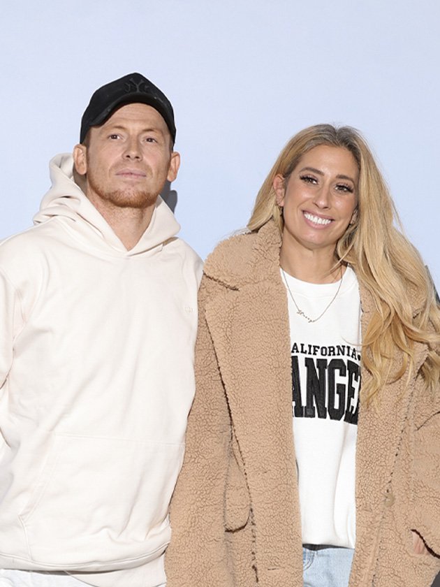 Joe Swash and Stacey Solomon pose for a photo