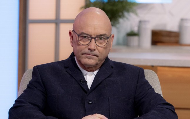 Gregg Wallace looking stern while appearing on Lorraine