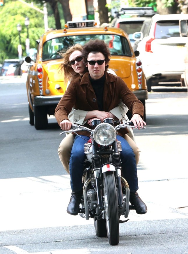 HOBOKEN, NJ - JUNE 05: Timothee Chalamet and Elle Fanning are seen on the set of A Complete Unknown on June 05, 2024 in Hoboken, New Jersey. (Photo by Jose Perez/Bauer-Griffin/GC Images)