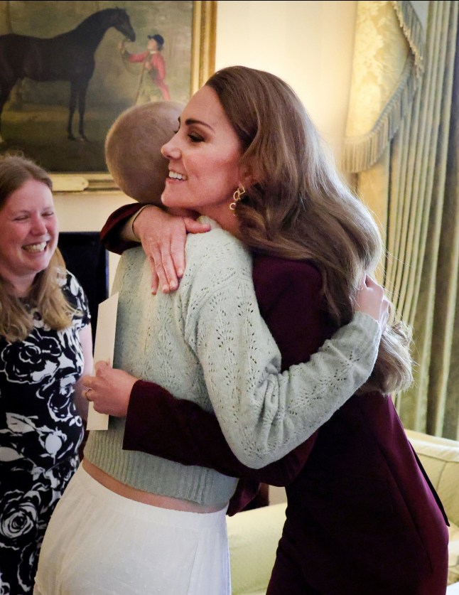 02/10/2024, London, UK. The Prince and Princess of Wales meeting young photographer Liz Hatton and family at Windsor Castle. Picture by Andrew Parsons / Kensington Palace