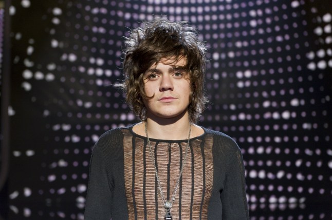 Editorial use only. No book publishing. Mandatory Credit: Photo by Ken McKay/Talkback Thames/REX/Shutterstock (1470860e) Frankie Cocozza 'The X Factor' TV Programme Live, Fountain Studios, London, Britain - 16 Oct 2011