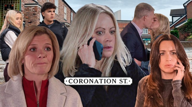 Coronation Street picture shows Betsy, Mason, Lisa, Leanne, Nick, Toyah and Shona in front of the Rovers