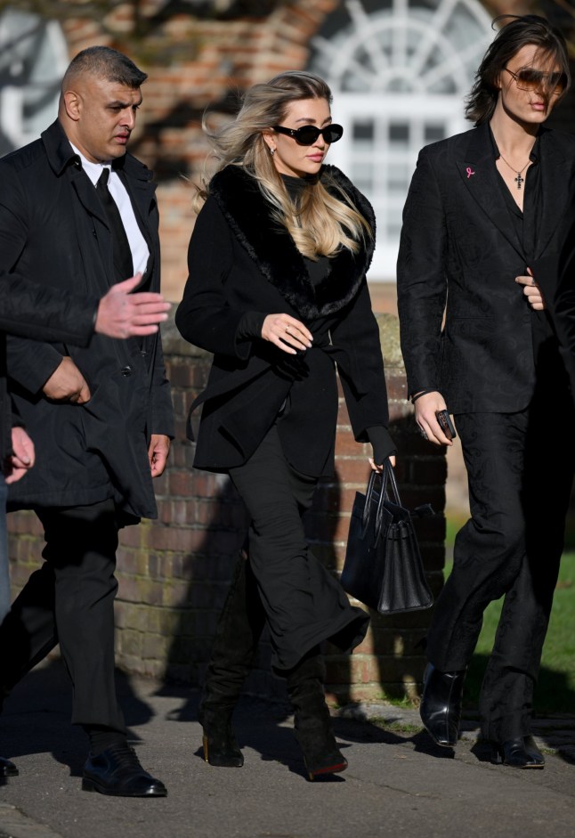 AMERSHAM, ENGLAND - NOVEMBER 20: Kate Cassidy attends the funeral for singer Liam Payne, former member of One Direction, on November 20, 2024 in Amersham, England. Former One Direction star Liam Payne's private funeral in Amersham has been widely anticipated to draw celebrities and fans alike, wishing to pay their final respects. The singer died after falling from a hotel balcony in Buenos Aires on October 16. (Photo by Karwai Tang/WireImage)