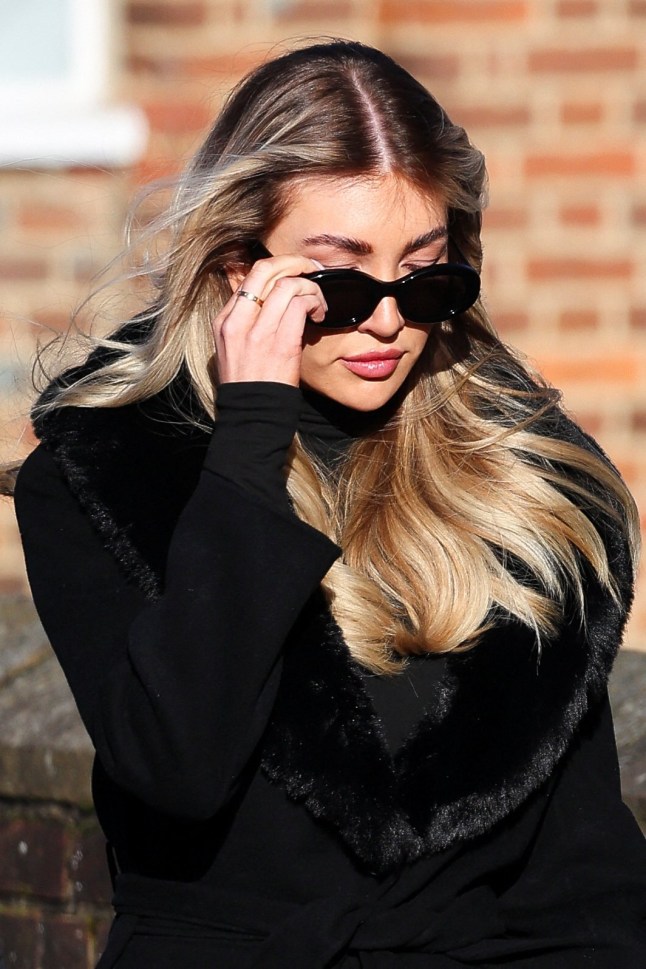 Kate Cassidy arrives to attend the funeral of former One Direction singer Liam Payne at St. Mary's Church in Amersham, near London, Britain, November 20, 2024. REUTERS/Toby Melville