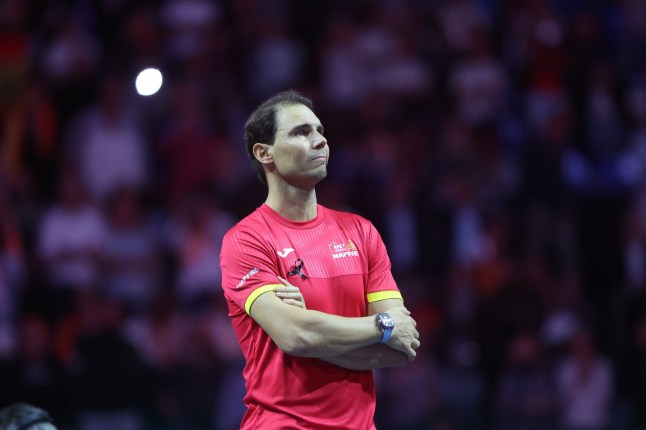 Mandatory Credit: Photo by Lorenzo Carnero/ZUMA Press Wire/Shutterstock (14928588ct) November 19, 2024 (malaga) The Davis Cup that started this Tuesday in M??laga knows to farewell. And it will be the last professional tournament of Rafa Nadal before his retirement. That's why the 38-year-old tennis player, one of the best in history, broke down to tears when he heard the anthem of Spain at the start of the match at the Mart??n Carpena Sports Palace. An emotional and very intense moment in which Nadal has been wrapped up by his whole family: from his parents to his wife, his son and his mother-in-law. Rafa Nadal Retirement: Final Professional Tournament, Malaga, Spain - 20 Nov 2024