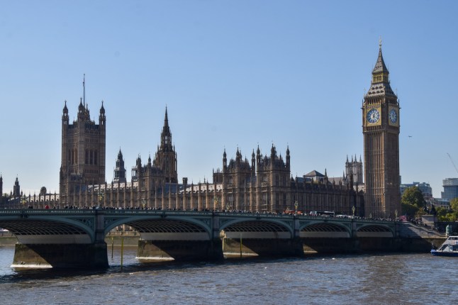 LONDON, UNITED KINGDOM - 2024/10/11: General view of the Houses of Parliament, Big Ben and Westminster Bridge. (Photo by Vuk Valcic/SOPA Images/LightRocket via Getty Images)