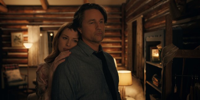 Virgin River. (L to R) Alexandra Breckenridge as Mel Monroe, Martin Henderson as Jack Sheridan in episode 602 of Virgin River. Cr. Courtesy of Netflix ? 2024