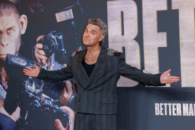 Robbie Williams at his Better Man premiere