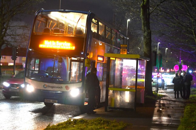 A 15-year-old boy was stabbed after an altercation on a bus and then found bleeding heavily nearby. Merseyside Police were called to Walton Hall Road at around 5.35pm after reports of an altercation on a Stagecoach bus. Pictures from the scene Credit: Liverpool Echo