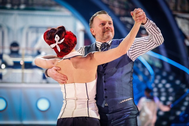 For use in UK, Ireland or Benelux countries only BBC handout photo of Chris McCausland and Dianne Buswell, during the live show of Saturday's Strictly Come Dancing show on BBC1. Picture date: Saturday November 30, 2024. PA Photo. See PA story SHOWBIZ Strictly. Photo credit should read: Guy Levy/BBC/PA Wire NOTE TO EDITORS: Not for use more than 21 days after issue. You may use this picture without charge only for the purpose of publicising or reporting on current BBC programming, personnel or other BBC output or activity within 21 days of issue. Any use after that time MUST be cleared through BBC Picture Publicity. Please credit the image to the BBC and any named photographer or independent programme maker, as described in the caption.