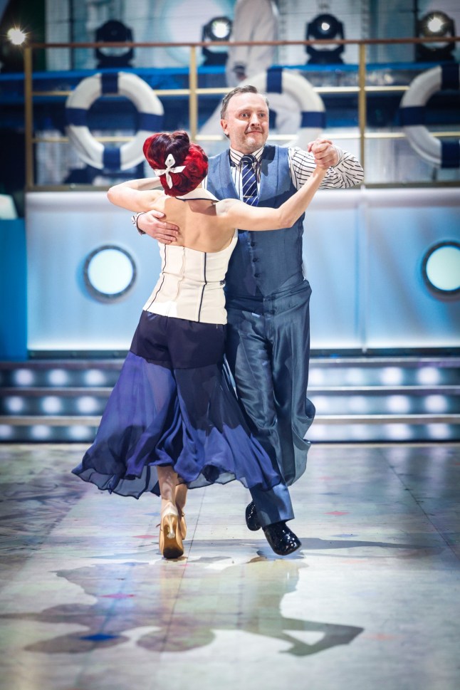 For use in UK, Ireland or Benelux countries only BBC handout photo of Chris McCausland and Dianne Buswell, during the live show of Saturday's Strictly Come Dancing show on BBC1. Picture date: Saturday November 30, 2024. PA Photo. See PA story SHOWBIZ Strictly. Photo credit should read: Guy Levy/BBC/PA Wire NOTE TO EDITORS: Not for use more than 21 days after issue. You may use this picture without charge only for the purpose of publicising or reporting on current BBC programming, personnel or other BBC output or activity within 21 days of issue. Any use after that time MUST be cleared through BBC Picture Publicity. Please credit the image to the BBC and any named photographer or independent programme maker, as described in the caption.