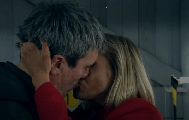 Cain and Ruby kiss in the garage in Emmerdale