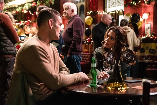 Penny Branning looks confused at dad Jack in EastEnders