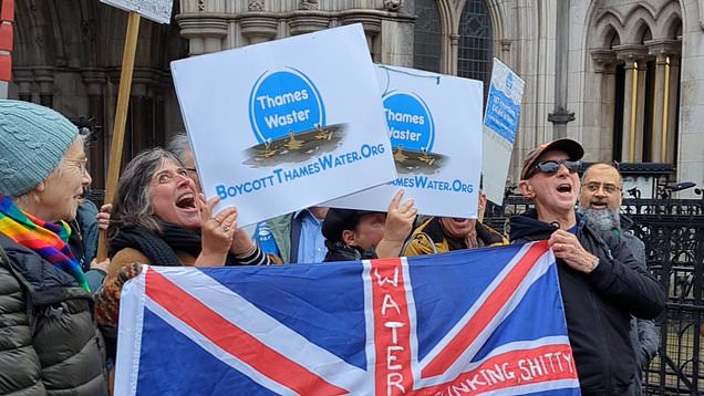 Thames Water protest.