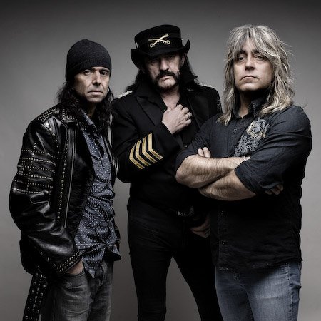 Ian "Lemmy (1945-2015)" Kilmister, Phil Campbell and Mikkey Dee,