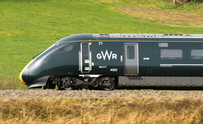 New Class 800 electro diesel inter city express train operated by Great Western Railway