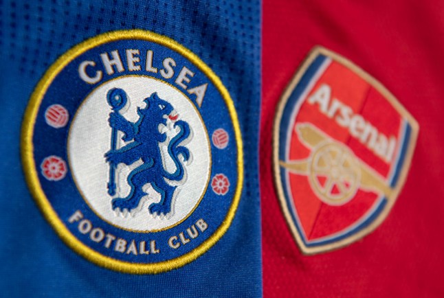 The Arsenal and Chelsea Club Badges