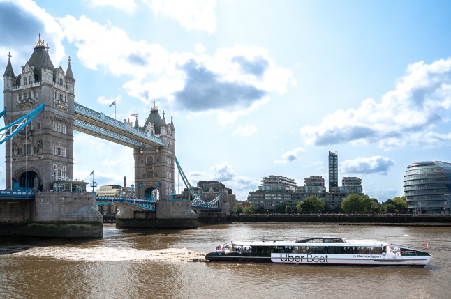 Uber Boat by Tower Bridge, London