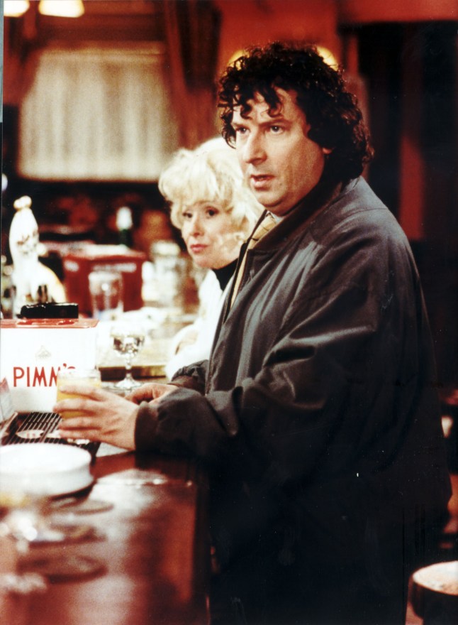 Nigel Bates played by Paul Bradley and Peggy Mitchell played by Barbara Windsor in EastEnders