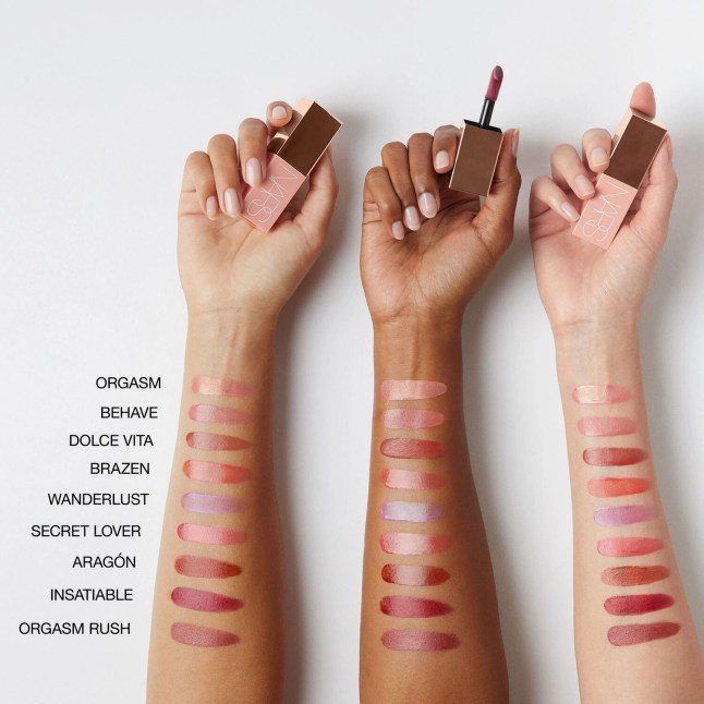 Image of NARS Afterglow Liquid Blush swatches