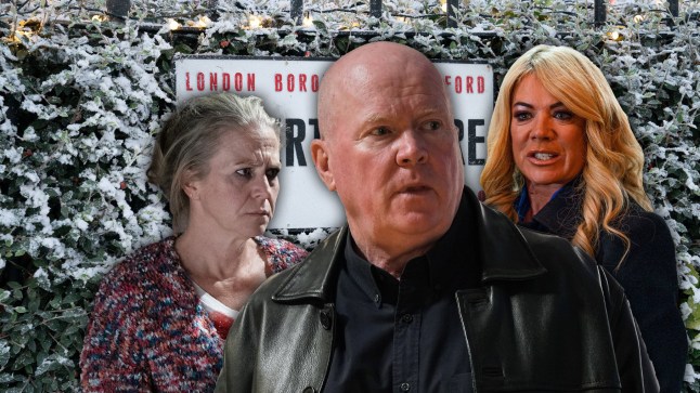 EastEnders picture shows Linda, Phil and Sharon