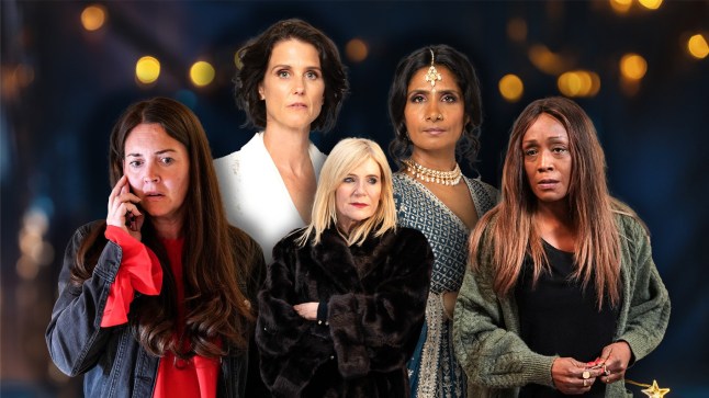 EastEnders Christmas picture shows Stacey, Cindy, Eve, Suki and Denise