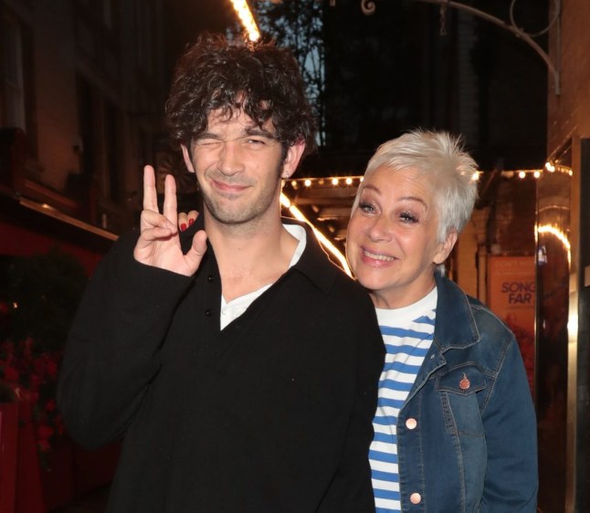 LONDON, ENGLAND - JULY 05: Matty Healy and mom Denise Welch are seen at J Sheekey on July 05, 2023 in London, England. (Photo by Justin Palmer/GC Images) Matt healy