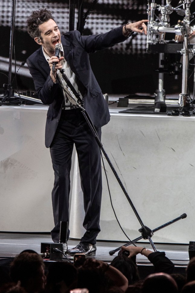 ANAHEIM, CALIFORNIA - JANUARY 13: Matty Healy of the band The 1975 performs at the 2024 iHeartRadio ALTer EGO at Honda Center on January 13, 2024 in Anaheim, California. (Photo by Harmony Gerber/Getty Images)