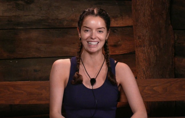 Maura Higgins in the hut on 'I'm a Celebrity...Get Me Out of Here!' TV show