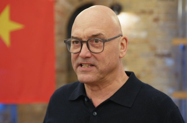 Gregg Wallace grimacing on Celebrity MasterChef