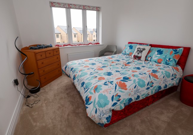 General view of a Bedroom at the home of Richard Tosh in St Neots Cambridgeshire. Richard and his family have recently bought the four bedroom property after returning to the UK from New Zealand.