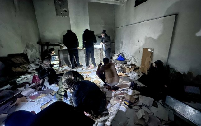 DAMASCUS, SYRIA - DECEMBER 9: Teams continue to investigate allegations of a secret compartment in Sednaya Military Prison after armed groups, opposing Syria's Bashar al-Assad regime take control in Damascus, Syria on December 9, 2024. (Photo by Bekir Kasim/Anadolu via Getty Images)