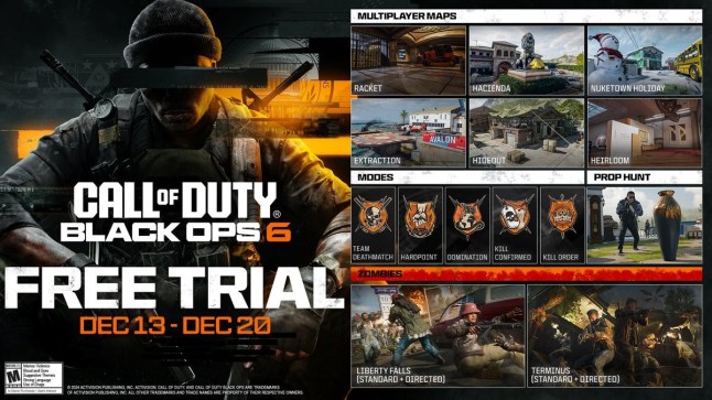 Black Ops 6 free trial advert