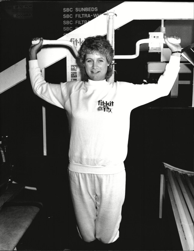 Mandatory Credit: Photo by Paul Fievez/ANL/REX/Shutterstock (1626578a) Julie Stevens Keeps Fit At The Ideal Home Exhibition 1984. Julie Stevens Keeps Fit At The Ideal Home Exhibition 1984.