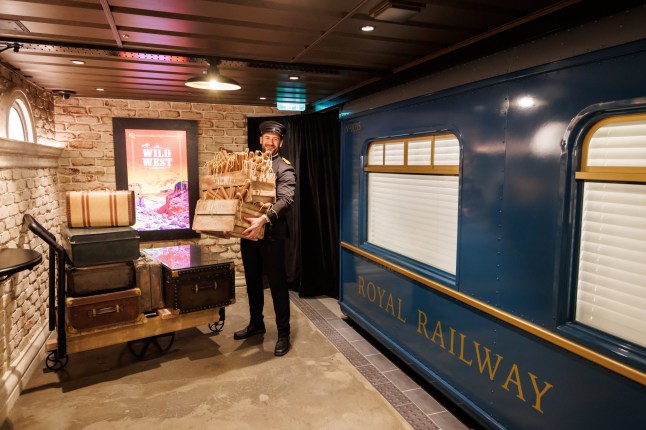 Royal Caribbean debuts its newest ship Utopia of the Seas Royal Railway. Utopia Station