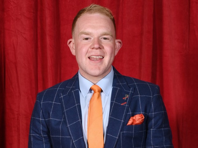 Colson Smith smiling at the 2022 British Soap Awards