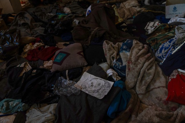 DAMASCUS, SYRIA - DECEMBER 10: A view of personal belongings of inmates in 'White Building' also called as the execution block of Sednaya Prison, infamous for torture under the toppled Bashar al-Assad regime in Damascus, Syria on December 10, 2024. The Sednaya Military Prison, 30 kilometers (19 miles) from Damascus, became a site for mass executions and torture after 2011, with thousands killed and subjected to inhumane conditions. (Photo by Emin Sansar/Anadolu via Getty Images)