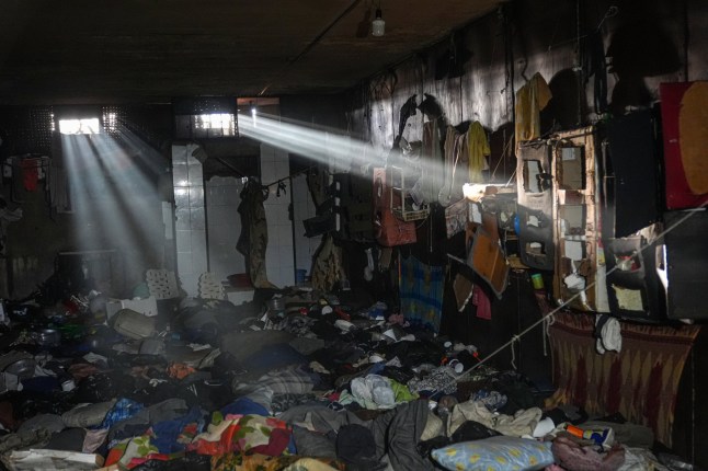 DAMASCUS, SYRIA - DECEMBER 10: A view of personal belongings of inmates in 'White Building' also called as the execution block of Sednaya Prison, infamous for torture under the toppled Bashar al-Assad regime in Damascus, Syria on December 10, 2024. The Sednaya Military Prison, 30 kilometers (19 miles) from Damascus, became a site for mass executions and torture after 2011, with thousands killed and subjected to inhumane conditions. (Photo by Emin Sansar/Anadolu via Getty Images)