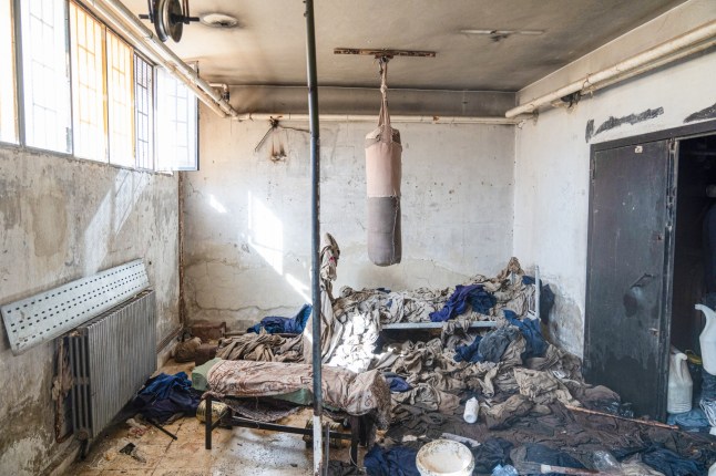 DAMASCUS, SYRIA - DECEMBER 10: A view of personal belongings of inmates in 'White Building' also called as the execution block of Sednaya Prison, infamous for torture under the toppled Bashar al-Assad regime in Damascus, Syria on December 10, 2024. The Sednaya Military Prison, 30 kilometers (19 miles) from Damascus, became a site for mass executions and torture after 2011, with thousands killed and subjected to inhumane conditions. (Photo by Emin Sansar/Anadolu via Getty Images)