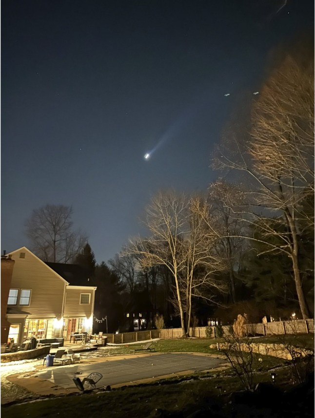 Multiple drones are seen over Bernardsville, N.J., Dec. 5, 2024 (Brian Glenn/TMX via AP)