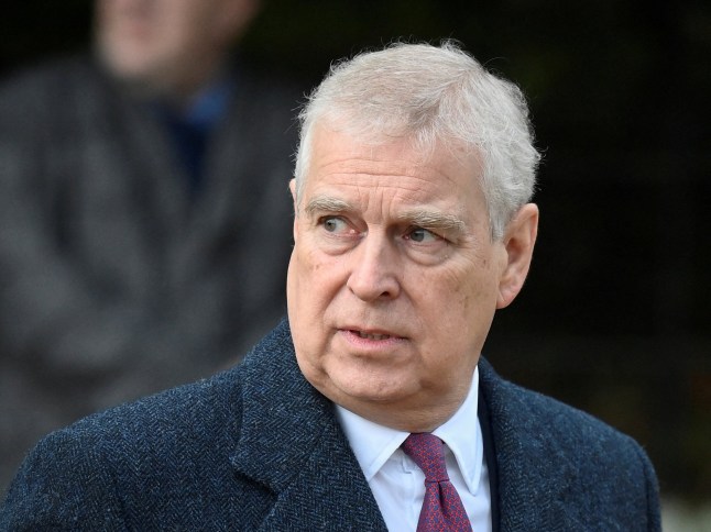 FILE PHOTO: Britain's Prince Andrew, Duke of York attends the Royal Family's Christmas Day service at St. Mary Magdalene's church, as the Royals take residence at the Sandringham estate in eastern England, Britain December 25, 2022. REUTERS/Toby Melville/File Photo