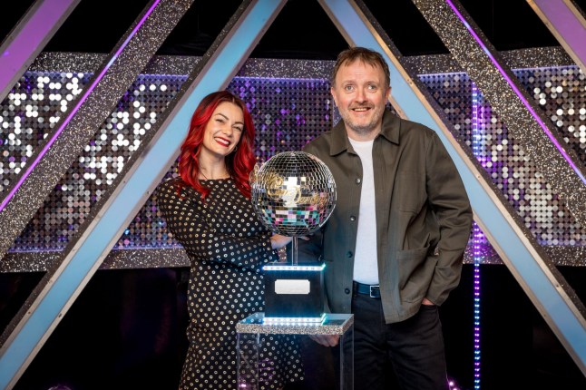 For use in UK, Ireland or Benelux countries only BBC handout photo of Strictly Come Dancing 2024 finalists, Chris McCausland and Dianne Buswell. Issue date: Saturday December 14, 2024. PA Photo. See PA story SHOWBIZ Strictly. Photo credit should read: Guy Levy/PA Wire NOTE TO EDITORS: Not for use more than 21 days after issue. You may use this picture without charge only for the purpose of publicising or reporting on current BBC programming, personnel or other BBC output or activity within 21 days of issue. Any use after that time MUST be cleared through BBC Picture Publicity. Please credit the image to the BBC and any named photographer or independent programme maker, as described in the caption.