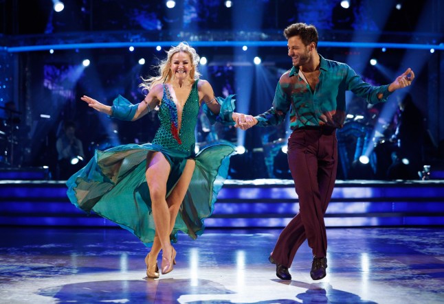 EMBARGOED TO 2030 SATURDAY DECEMBER 14 For use in UK, Ireland or Benelux countries only BBC handout photo of Sarah Hadland and Vito Coppola, during the dress rehearsal for Saturday's Strictly Come Dancing show on BBC1. Picture date: Saturday December 14, 2024. PA Photo. See PA story SHOWBIZ Strictly. Photo credit should read: Guy Levy/BBC/PA Wire NOTE TO EDITORS: Not for use more than 21 days after issue. You may use this picture without charge only for the purpose of publicising or reporting on current BBC programming, personnel or other BBC output or activity within 21 days of issue. Any use after that time MUST be cleared through BBC Picture Publicity. Please credit the image to the BBC and any named photographer or independent programme maker, as described in the caption.