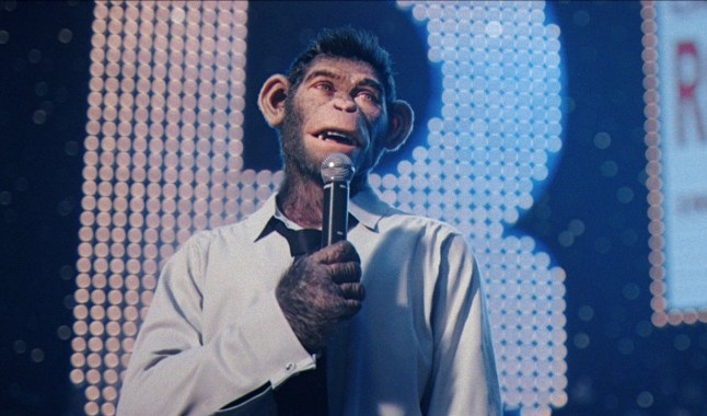 Monkey version of Robbie Williams in Better Man