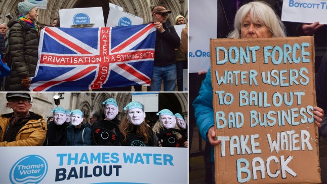 Thames Water protest - Londoners could end up paying ?250 more a year EPA/Shutterstock