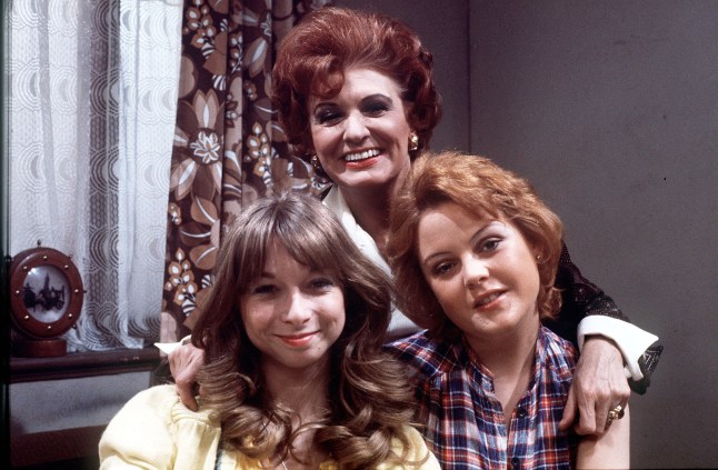 Elsie Tanner with Gail Tilsley and Suzie Birchall in Coronation Street