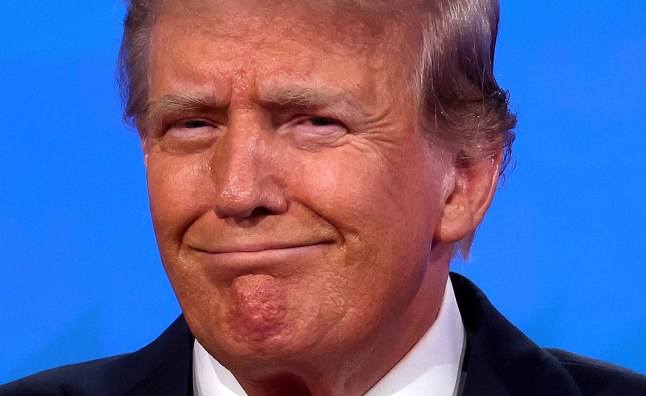 ATLANTA, GEORGIA - JUNE 27: Republican presidential candidate, former U.S. President Donald Trump reacts during the CNN Presidential Debate at the CNN Studios on June 27, 2024 in Atlanta, Georgia. Former President Trump and U.S. President Joe Biden are facing off in the first presidential debate of the 2024 campaign. (Photo by Justin Sullivan/Getty Images)