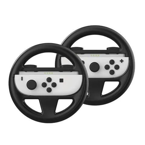 Nintendo Switch 2 white Joy-Con controllers in wheel accessories