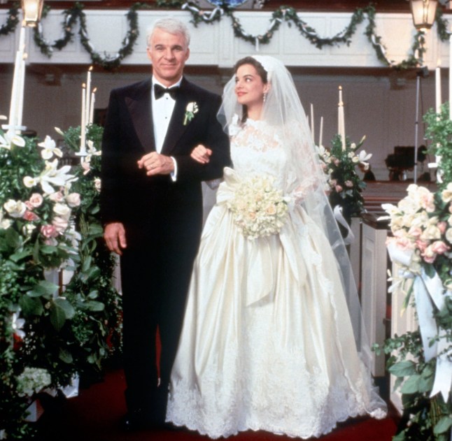 Editorial use only. No book cover usage. Mandatory Credit: Photo by Touchstone/Kobal/REX/Shutterstock (5880543m) Steve Martin, Kimberly Williams Father Of The Bride - 1991 Director: Charles Shyer Touchstone USA Scene Still Comedy Le P?re de la mari?e (1991)