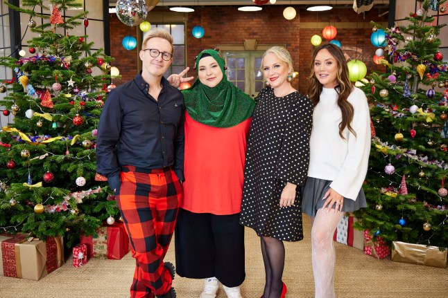 The Great British Sewing Bee: Celebrity Christmas Special 2024 stars Ian H Watkins, Fatiha El-Ghorri, Kellie Bright and Charlotte Crosby